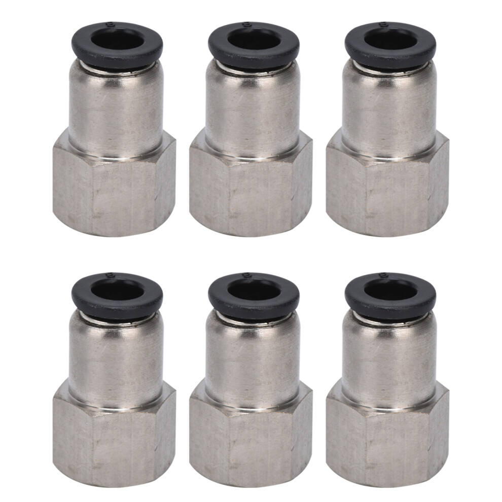 Female Pneumatic Quick Fitting Pcf 4-01 Brass Nickel Plated 8411376913689