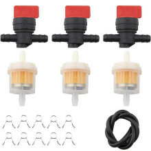 Intake Hose Kit with Fuel Shut-Off Valve and Fuel Filter Line for Small Engine Lawn Mower Parts