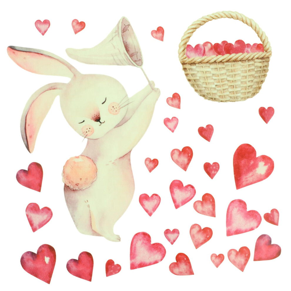 1 Sheet Rabbit Luminous Sticker Balloon Wall Decor Bunny Room Decor