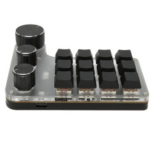 12-Key 3 Knob Mechanical Keyboard Waterproof Dustproof Red Switch Wireless Bluetooth