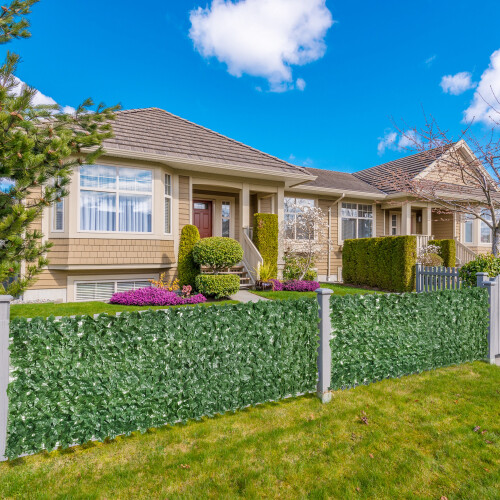 Outsunny Outsunny Artificial Leaf Hedge Panel Garden Fence Privacy Screen on Roll 1m x 3m
