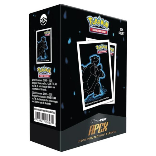 Ultra Pro ULP16657 Deck Protector - Apex Pokemon Neon Kanto Blastoise - 105 Piece