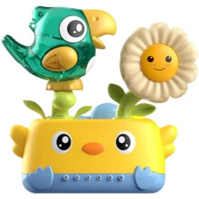(green) Suction Cup Rotating Water Sprinkler Baby Safe Bath Toy for Early Color Recognition Toddler Bath Time Fun