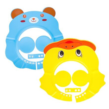 HEMOTON 2 Pack Baby Shampoo Rinsing Hat, Soft Silicone Bath Visor for Newborns & Toddlers, Leak-Proof Shower Cap with Fun Design, Bathing Toy