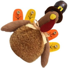 Handmade Turkey Plush Figure Soft Table Decoration for Thanksgiving and Autumn Celebrations Safe Festive Photo Accessory