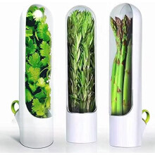Herb Storage Container, Fresh Herb Keeper for Cilantro Mint Parsley Asparagus, Keeps Herbs Fresh for Home Cooks