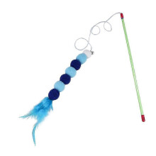 (BU) Cat Toys Interactive Toy Soft Feather And Beading Toy