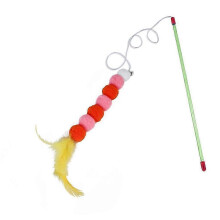 (YE) Cat Toys Interactive Toy Soft Feather And Beading Toy
