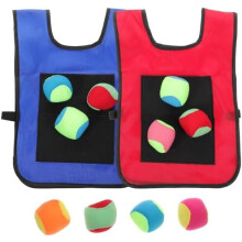UPKOCH 2-Pack Sticky Vests Throwing Game Set with 2 Vests and 10 Hook & Loop Balls for Indoor Outdoor Kids Fun Sports