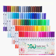 Non-Toxic Dual Tip Markers, Fine And Brush Tip Art Pens For Kids And Adults Creative Projects, Acid-Free Coloring Pens With Smooth Ink Flow And