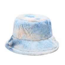 Plush Fisherman Hat for Women, Adjustable Drawstring Ribbon Inside, Fluffy Fuzzy Warm Hat Constructed with Polyester Lining, Winter Faux Fur Furry