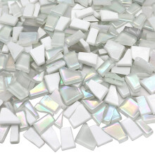Glass Mosaic Tiles for Crafts, Irregular Crystal Mosaic Tiles, Handmade Crystal Craft Material for DIY Art Projects, Stained Glass Sheets Supplies