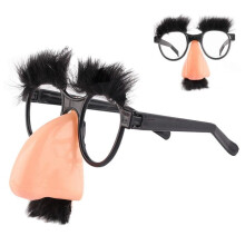 (White) 1pc Dazzling Toys Nose, Eyebrows Mustache Glasses