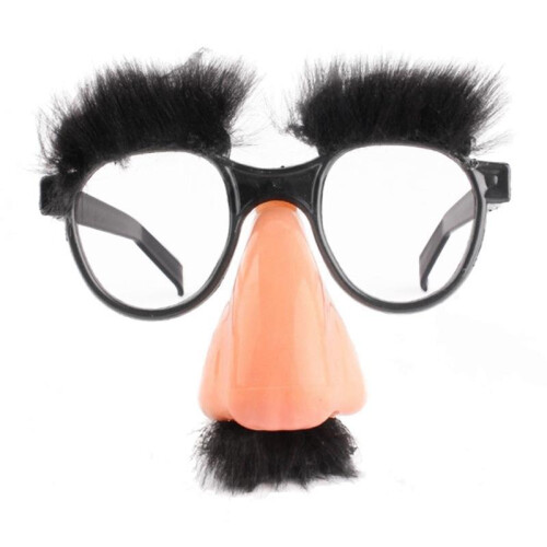 (White) 1pc Dazzling Toys Nose, Eyebrows Mustache Glasses 1