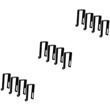 (7.40X7.40X1.10CMx2pcs, Schwarzx2st) ULTECHNOVO 12 Pack Over The Door Hooks, Heavy Duty Metal Coat Hooks for Closet Door, Black