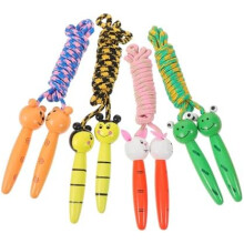 VICASKY 4 Pack Kids Jump Rope with Wooden Handles, Cartoon Animal Design, Lightweight Training Rope for Boys Girls Outdoor Fitness Exercise Toy