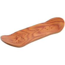 (Braun) Gatuida Mini Fingerboard Deck 10x3.2cm Wood DIY Craft Kit Replacement Deck for Professional Fingerboards Toy Accessory