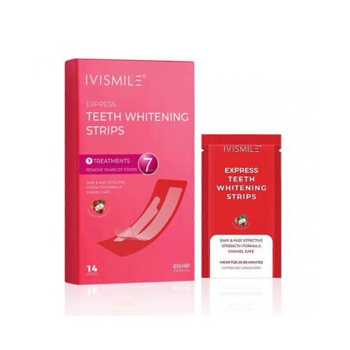 6% Hydrogen Peroxide Teeth Whitening Strips for a Brighter Smile, Ideal for Dating