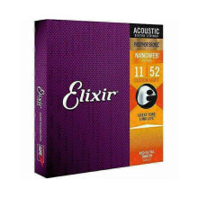 Elixir Acoustic Guitar Strings Nanoweb Phosphor Bronze Light 16027