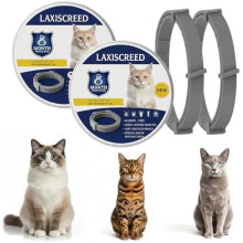 Cat Collars with Natural Essential Oils, 16-Month Protection, Adjustable Waterproof Flea & Tick Collar for Adult Cats & Kittens 7+ Weeks, 2 Pack