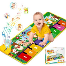 (yellow) Baby Music Play Mat, Piano Dance Mat for Toddlers 1-3 Years Old, Educational Toys, Christmas Birthday Gifts for Boys Girls