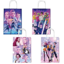 (Paper Bag-12pcs) Demon Hunter Birthday Party Supplies Set: porslin, banderoll, trtplgg och ballonger fr barnzz33