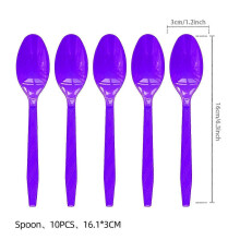 (spoon-10Pcs) Demon Hunter Birthday Party Supplies Set: porslin, banderoll, trtplgg och ballonger fr barnzz33