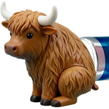 (Highland Kuh) Lustiger Animal Toothpaste Squeezer - Cat Dog Cow Shape, Easy Press, for Adults Kids Family Bathroom Travel Hotel Apartment