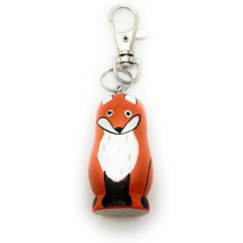 H-Customs Fuchs Fähe Animal Matryoshka Shaped Wooden Keychain Pendant Orange