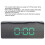 LED Mirror Alarm Clock with Snooze, 14x5.5x3.4cm White Shell 3
