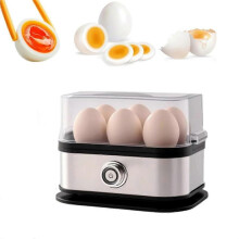 (UK) Halreactody Electric Egg Boiler with Auto-Off Stainless Steel Rack Tray Basket