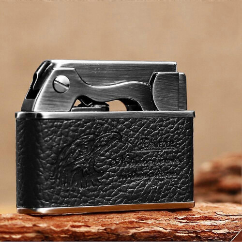 (E) Vintage Kerosenes Lighter Exquisite Craftsmanship Unique Design Gentlemen's Accessory 1