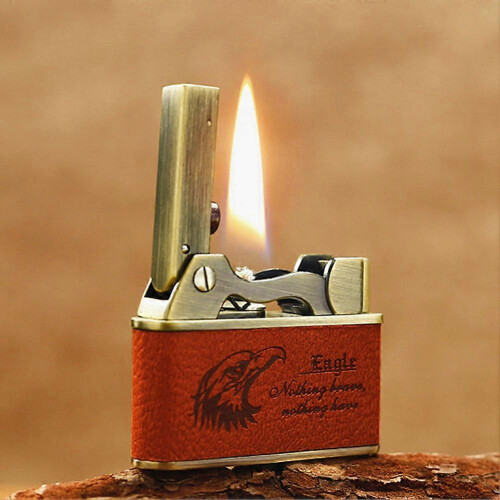 (A) Vintage Kerosenes Lighter Exquisite Craftsmanship Unique Design Gentlemen's Accessory 2