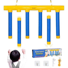 (Yellow) Catching Sticks Game, Reflex Challenge Game Toy, Hand Eye Coordination Training for Kids Adults