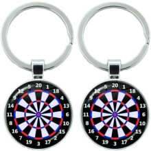 LEMLIN 2pcs Dartboard Keychain - Gifts for Men, Dart Players, Exquisite Dart Decoration, Portable Mini Dart Accessories