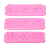 Silicone Snowflake Molds 5Pcs Flexible No Sticky DIY Cake Shapes