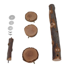 Posatoio naturale per uccelli, supporto per pappagalli, accessorio portatile per animali domestici, giocattolo da masticare in legno per uccelli,