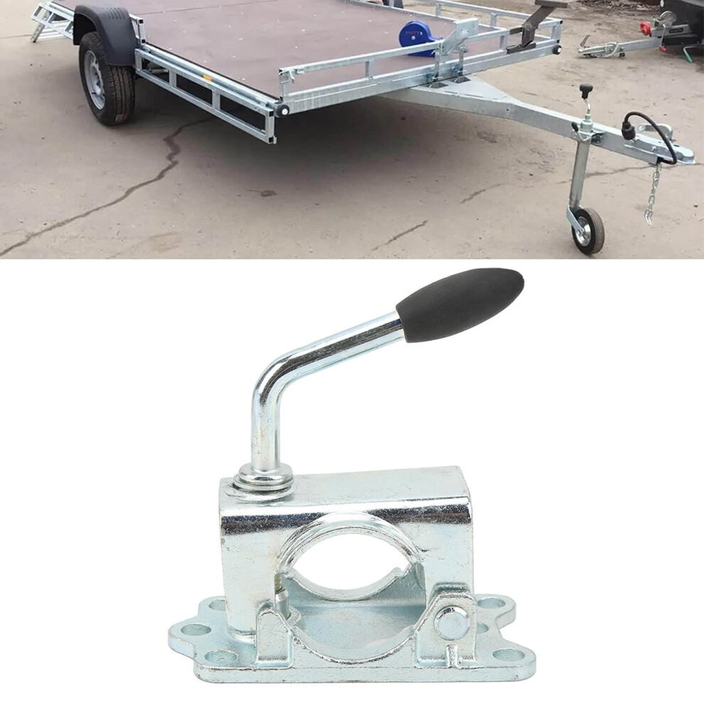 Heavy-Duty Galvanized Iron Trailer Wheel Clamp For 48Mm Pipes 9341373229324