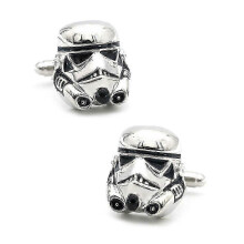 Star Wars Stormtrooper Men's Novelty Silver Zinc Alloy Cufflinks- New Arrival