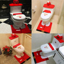 Giyblacko Bathroom ProductsToilet Seat Cover Set Christmas Toilet Seat Cover Decorations Rug Bathroom Set New Arrival