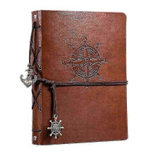 (Style 1 brown) Leather Diy Photo Album Scrapbook Album Photo Book Vintage Photo Book