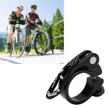 Mountainbike-Sattelklemme 31,8 mm Schnellverschluss Fahrradsattelstützklemme Schwarz