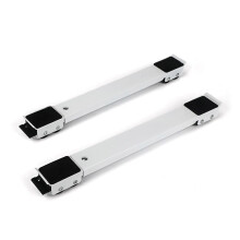 (White) Adjustable Furniture Moving Roller Wheels for Washing Machine Portable Washer Dryer Fridges Mobile Rolling Base for Washing Machine