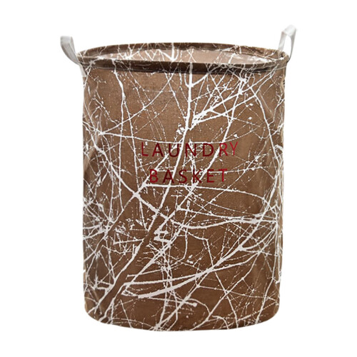 (C) Large Laundry Basket Collapsible Round Laundry Hamper Storage Bin