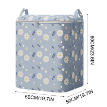 (Blue) Clothes Storage Bag Wardrobe Sorting Storage Box Portable Storage Bag Winter Cup Storage Box