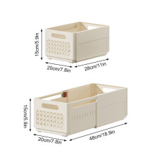 (B) Clothes Storage Box Retractable Home Wardrobe Storage Box Pants Clothing Storage Box Drawer Type Classification Sorting Box