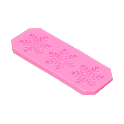 DIY Snowflake Mold Set 5 Silicone Shapes Flexible Easy Release Craft Tool
