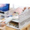 (B) Wardrobe Storage Rack Foldable Disassembly Stacking Finishing Storage Box Plastic Thickened Partition Drawer Type Push-pull Frame 1