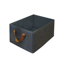 (Gray) Sorter Steel Frame Folding Storage Basket Clothes Sorting Storage Box Wardrobe Home Coverless Handheld Storage Box
