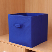 (Blue) Foldable And Uncovered Storage Box Large Finishing Box Wardrobe Sundry Storage Box